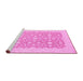 Sideview of Machine Washable Oriental Pink Traditional Rug, wshabs2736pnk