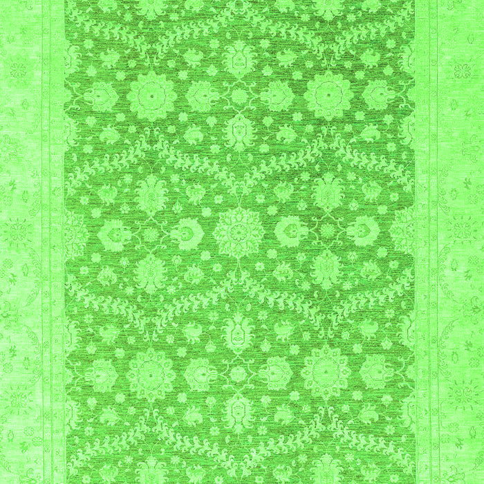 Machine Washable Oriental Green Traditional Area Rugs, wshabs2736grn