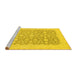 Sideview of Machine Washable Oriental Yellow Traditional Rug, wshabs2736yw