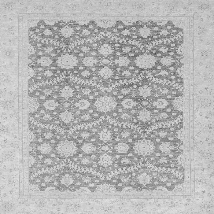 Square Oriental Gray Traditional Rug, abs2736gry