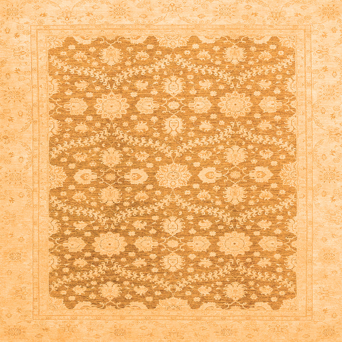 Square Oriental Orange Traditional Rug, abs2736org