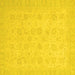 Square Abstract Yellow Modern Rug, abs2737yw