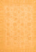 Machine Washable Abstract Orange Modern Area Rugs, wshabs2737org