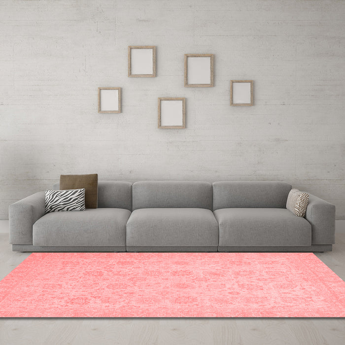 Modern Red Washable Rugs