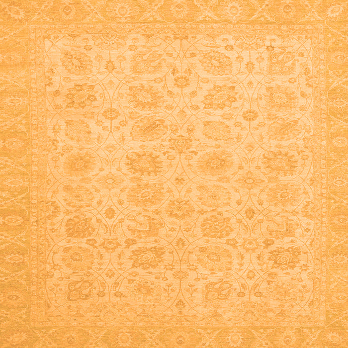Square Abstract Orange Modern Rug, abs2737org