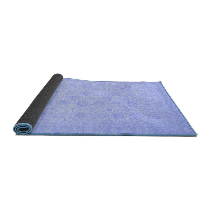 Sideview of Abstract Blue Modern Rug, abs2737blu