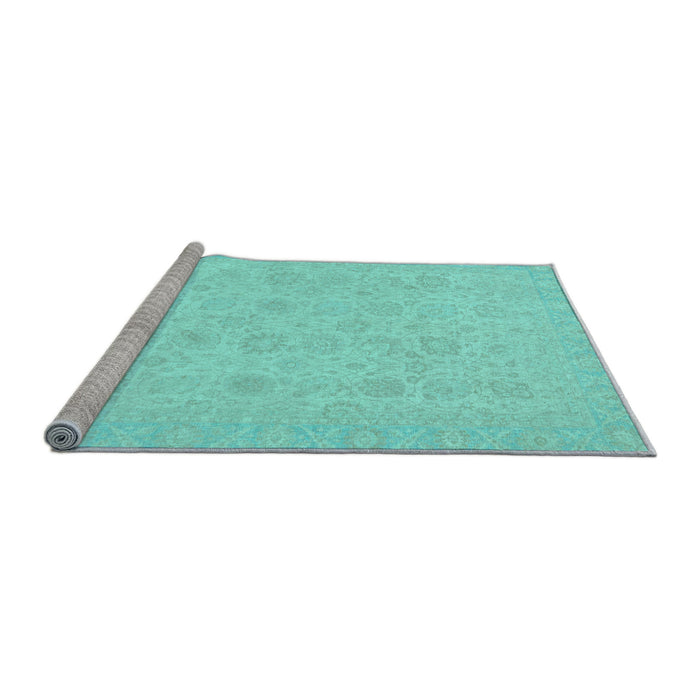 Sideview of Machine Washable Abstract Light Blue Modern Rug, wshabs2737lblu
