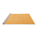 Sideview of Machine Washable Abstract Orange Modern Area Rugs, wshabs2737org