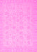 Machine Washable Abstract Pink Modern Rug, wshabs2737pnk