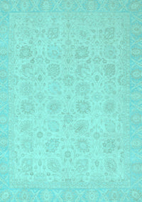 Abstract Light Blue Modern Rug, abs2737lblu