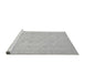 Sideview of Machine Washable Abstract Gray Modern Rug, wshabs2737gry