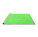 Sideview of Machine Washable Abstract Green Modern Area Rugs, wshabs2737grn