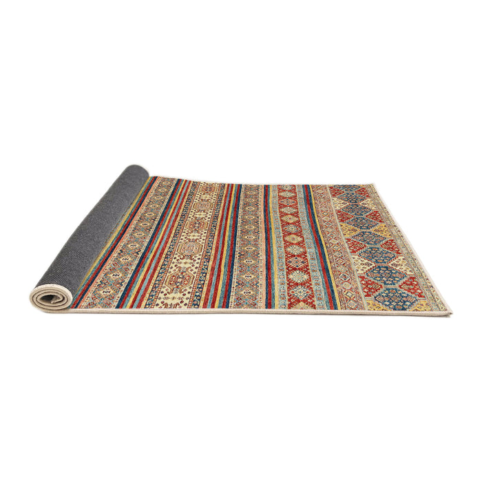 Sideview of Abstract Brown Red Modern Rug, abs2738