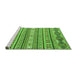 Sideview of Machine Washable Abstract Green Modern Area Rugs, wshabs2738grn