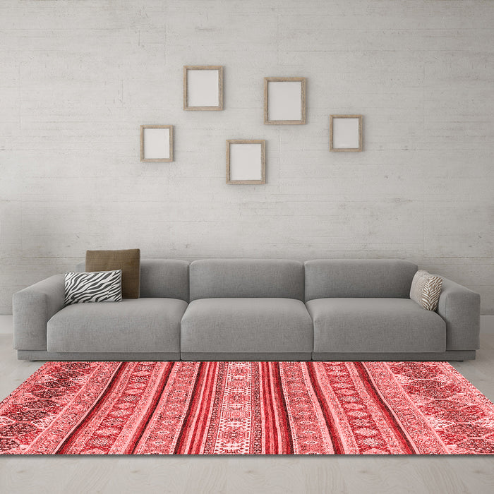 Modern Red Washable Rugs