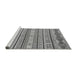 Sideview of Machine Washable Abstract Gray Modern Rug, wshabs2738gry