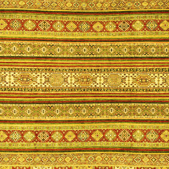 Machine Washable Abstract Yellow Modern Rug, wshabs2738yw