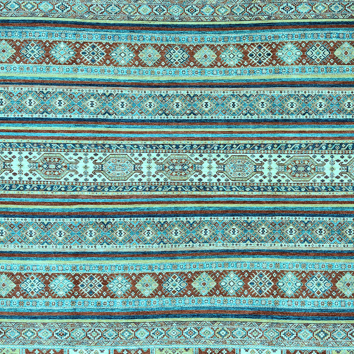 Machine Washable Abstract Light Blue Modern Rug, wshabs2738lblu