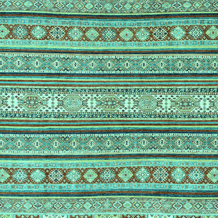 Machine Washable Abstract Turquoise Modern Area Rugs, wshabs2738turq