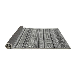 Sideview of Abstract Gray Modern Rug, abs2738gry