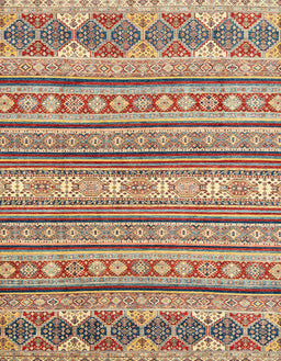 Abstract Brown Red Modern Rug, abs2738