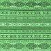 Square Abstract Emerald Green Modern Rug, abs2738emgrn