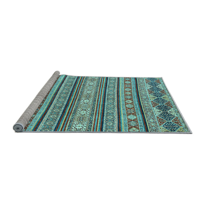 Sideview of Machine Washable Abstract Light Blue Modern Rug, wshabs2738lblu