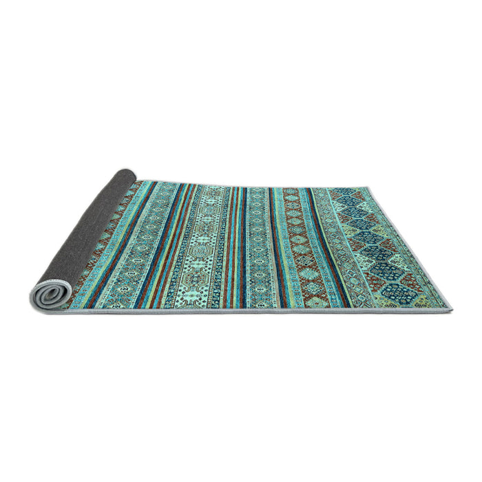 Sideview of Abstract Light Blue Modern Rug, abs2738lblu