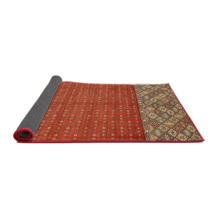 Sideview of Abstract Red Modern Rug, abs2739