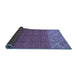 Sideview of Abstract Blue Modern Rug, abs2739blu