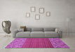 Machine Washable Abstract Purple Modern Area Rugs in a Living Room, wshabs2739pur