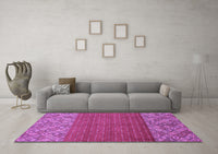 Machine Washable Abstract Purple Modern Rug, wshabs2739pur