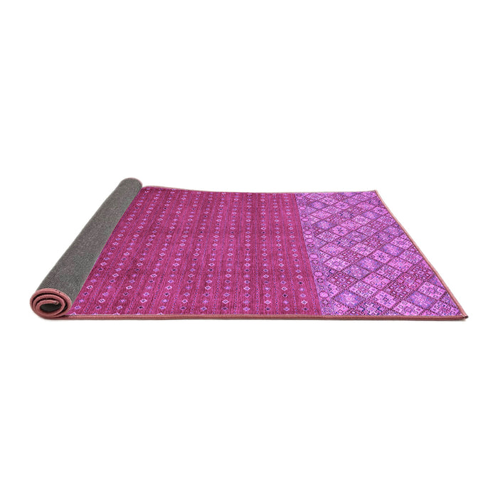 Sideview of Abstract Purple Modern Rug, abs2739pur