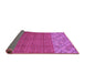 Sideview of Abstract Purple Modern Rug, abs2739pur