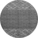 Round Abstract Gray Modern Rug, abs2739gry