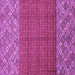 Square Machine Washable Abstract Purple Modern Area Rugs, wshabs2739pur