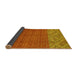 Sideview of Abstract Yellow Modern Rug, abs2739yw