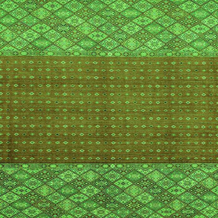 Square Abstract Green Modern Rug, abs2739grn