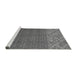 Sideview of Machine Washable Abstract Gray Modern Rug, wshabs2739gry