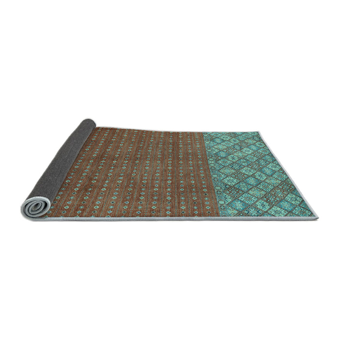 Sideview of Abstract Light Blue Modern Rug, abs2739lblu