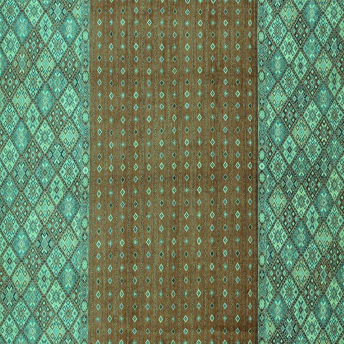 Square Machine Washable Abstract Turquoise Modern Area Rugs, wshabs2739turq