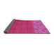 Sideview of Abstract Pink Modern Rug, abs2739pnk