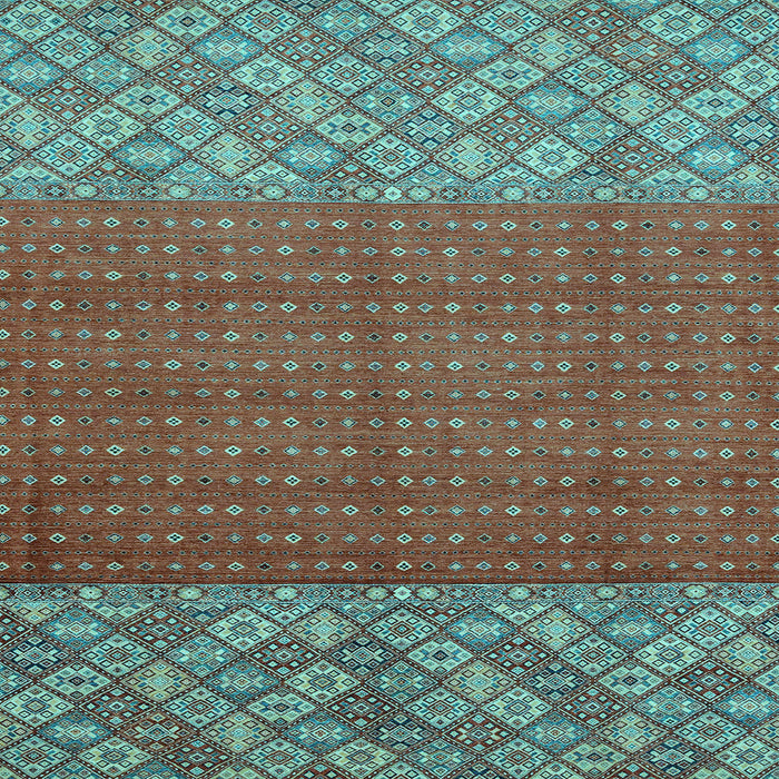 Square Abstract Light Blue Modern Rug, abs2739lblu