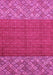 Machine Washable Abstract Pink Modern Rug, wshabs2739pnk