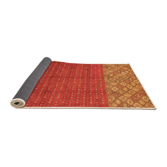 Sideview of Abstract Orange Modern Rug, abs2739org