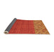 Sideview of Abstract Orange Modern Rug, abs2739org