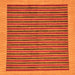 Square Oriental Orange Modern Rug, abs273org