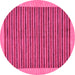 Round Oriental Pink Modern Rug, abs273pnk