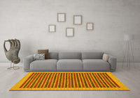 Machine Washable Oriental Yellow Modern Rug, wshabs273yw