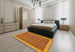 Machine Washable Abstract Dark Orange Rug in a Bedroom, wshabs273